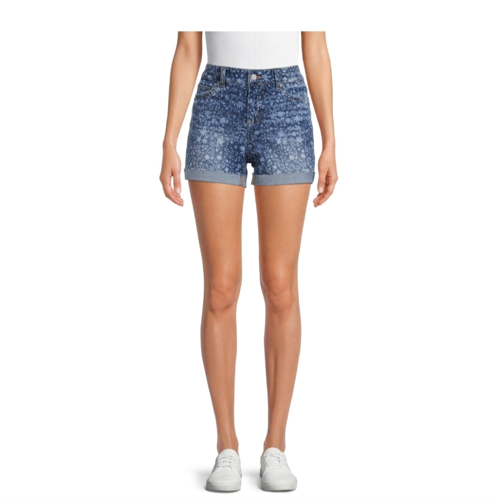 Time and Tru Women's Mid Rise Denim Short